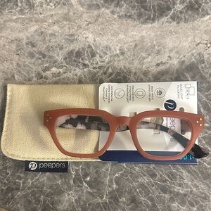 Peepers Pink & Tortoise Reader Glasses with Case
